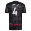 Virallinen Fanipaita Arsenal White 4 Vieraspelipaita 2022-23 - Miesten